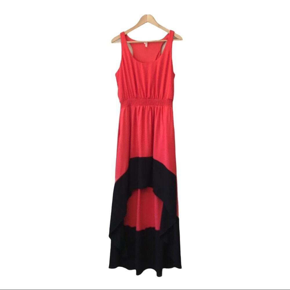 Studio Y High Low Maxi Dress Sleeveless Pink